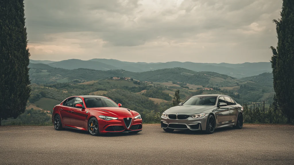 Alfa Romeo Giulia QV vs BMW M3: Italy vs Germany, Round 1,000 in the Marche Region