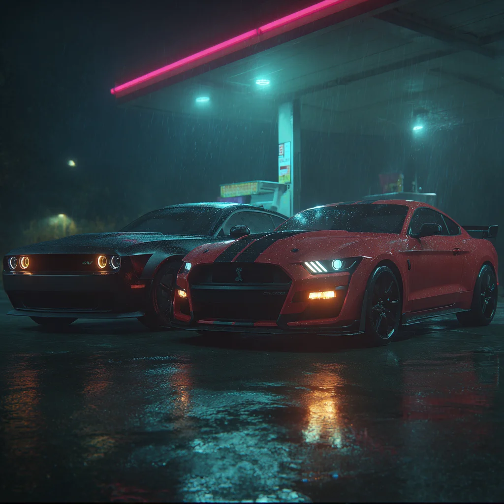Dodge Challenger Hellcat vs Ford Mustang Shelby GT500: Muscle Wars